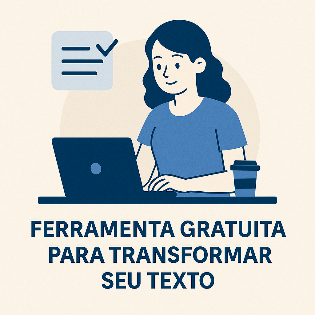 Pessoa usando ferramenta de texto online